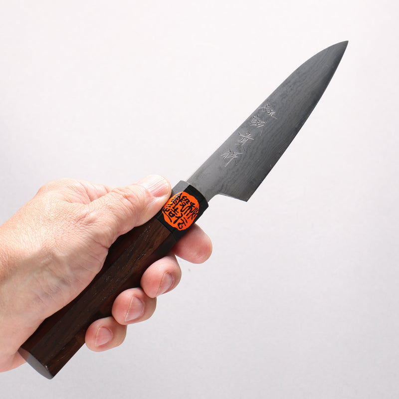 田中 誠貴 青鋼二號 大馬士革紋 多用途小刀 120mm 核桃木 握把 
