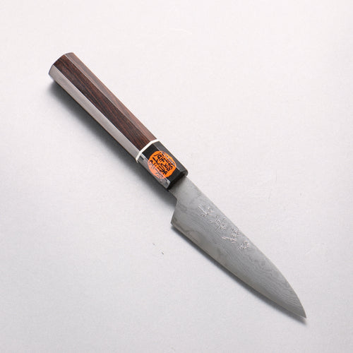 田中 誠貴 青鋼二號 大馬士革紋 多用途小刀 120mm 黑檀 握把 - 清助刃物