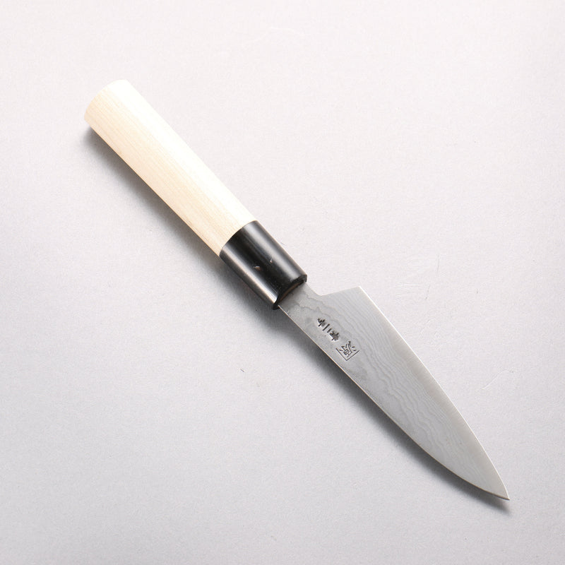 田中 誠貴 青鋼二號 大馬士革紋 多用途小刀 120mm 木蘭（口輪：水牛角） 握把 