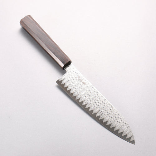 寬丈 VG10 大馬士革紋 階梯圖案 三德刀 180mm 黑檀 握把