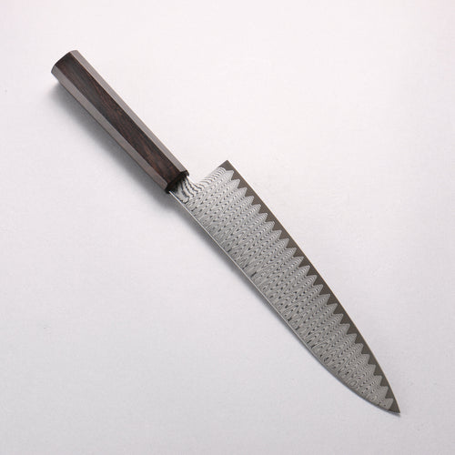 寬丈 VG10 大馬士革紋 階梯圖案 牛刀 210mm 黑檀 握把