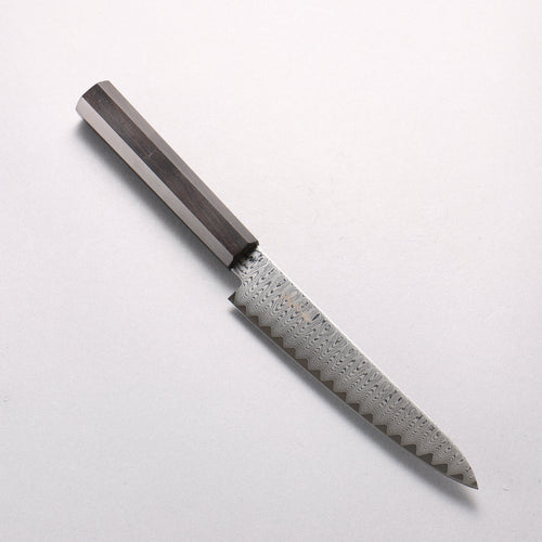 寬丈 VG10 大馬士革紋 階梯圖案 多用途小刀 150mm 黑檀 握把