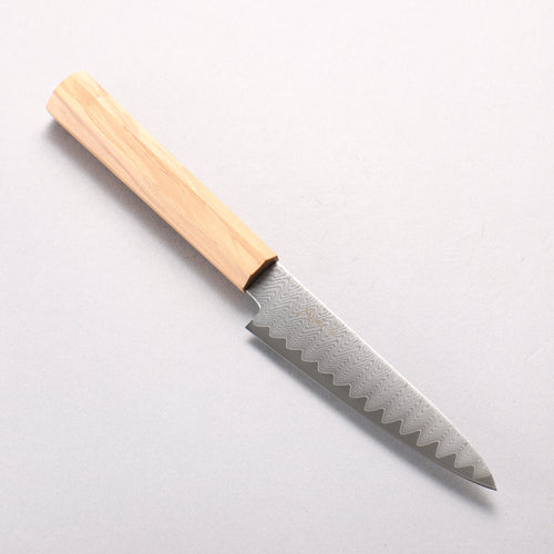 寬丈 VG10 大馬士革紋 階梯圖案 多用途小刀 120mm 橄欖樹 握把