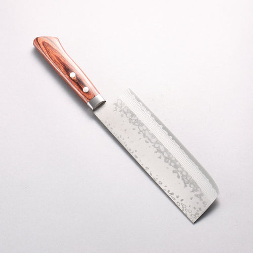 訓平 彩流 VG10 大馬士革紋 打磨處理 菜切 165mm 桃花心木 握把