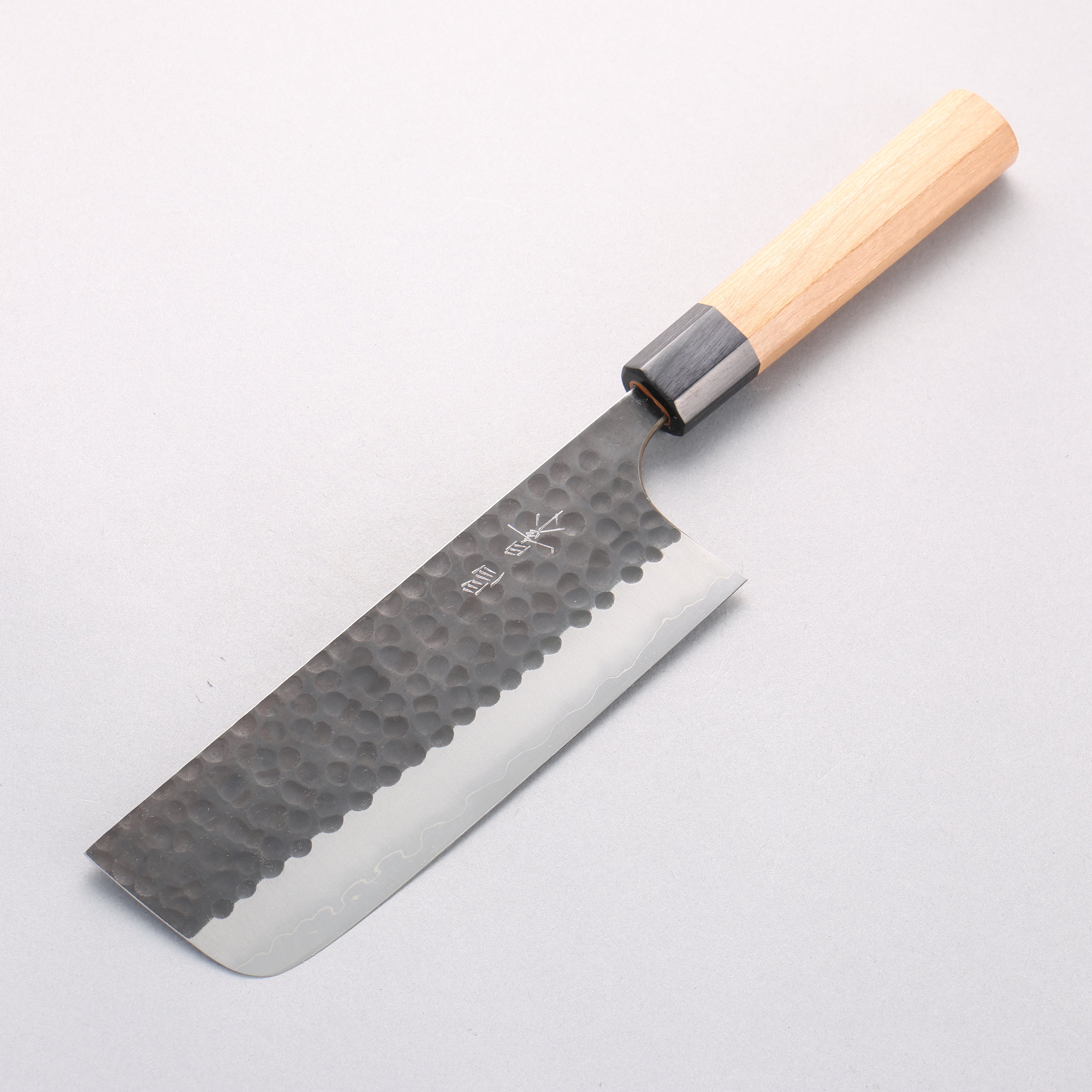 昌景 小石 超級青鋼 黑打 菜切 165mm 美國櫻桃木 握把 - 清助刃物