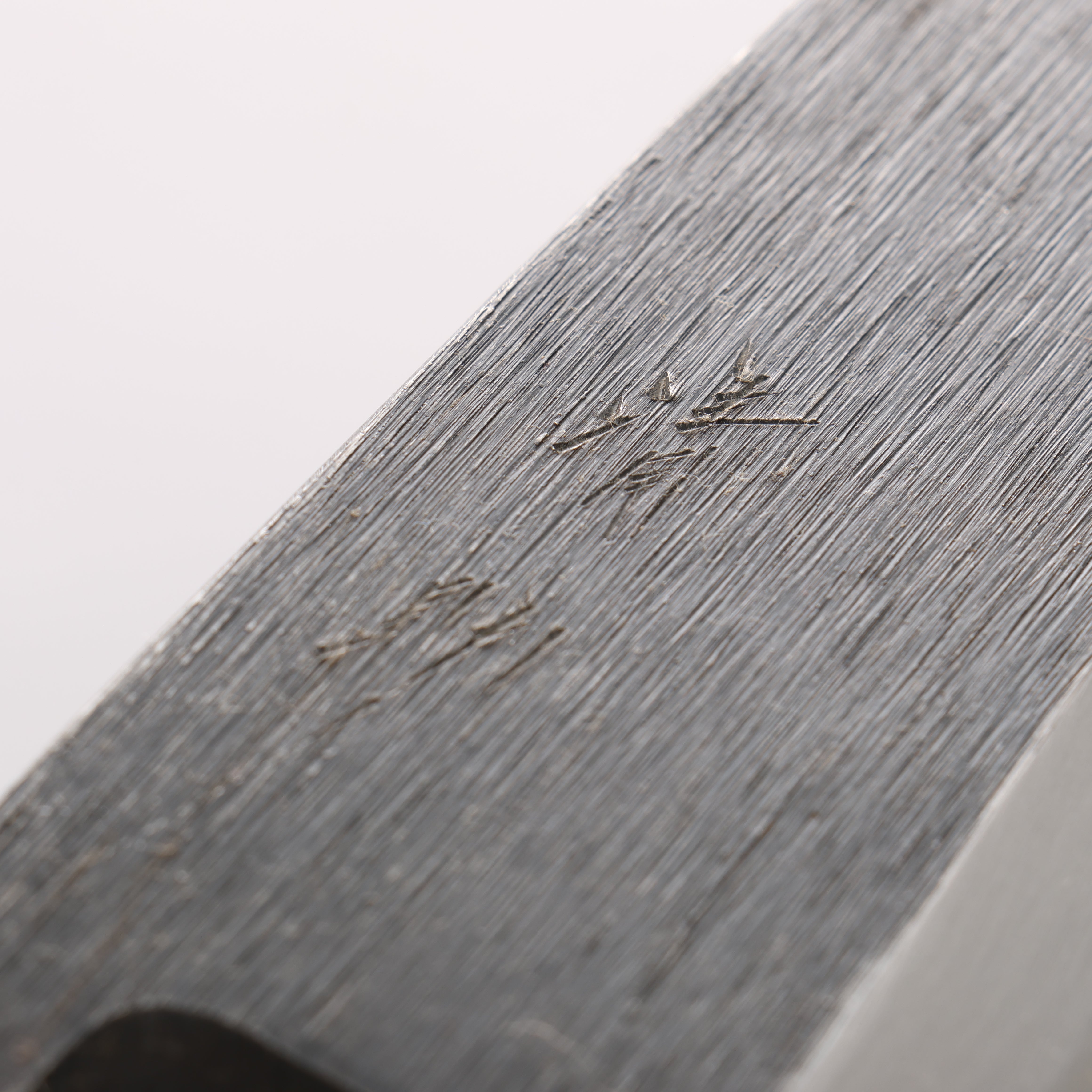 清助 白鋼二號 黑打 出刃 180mm 紫色漆塗 握把 - 清助刃物