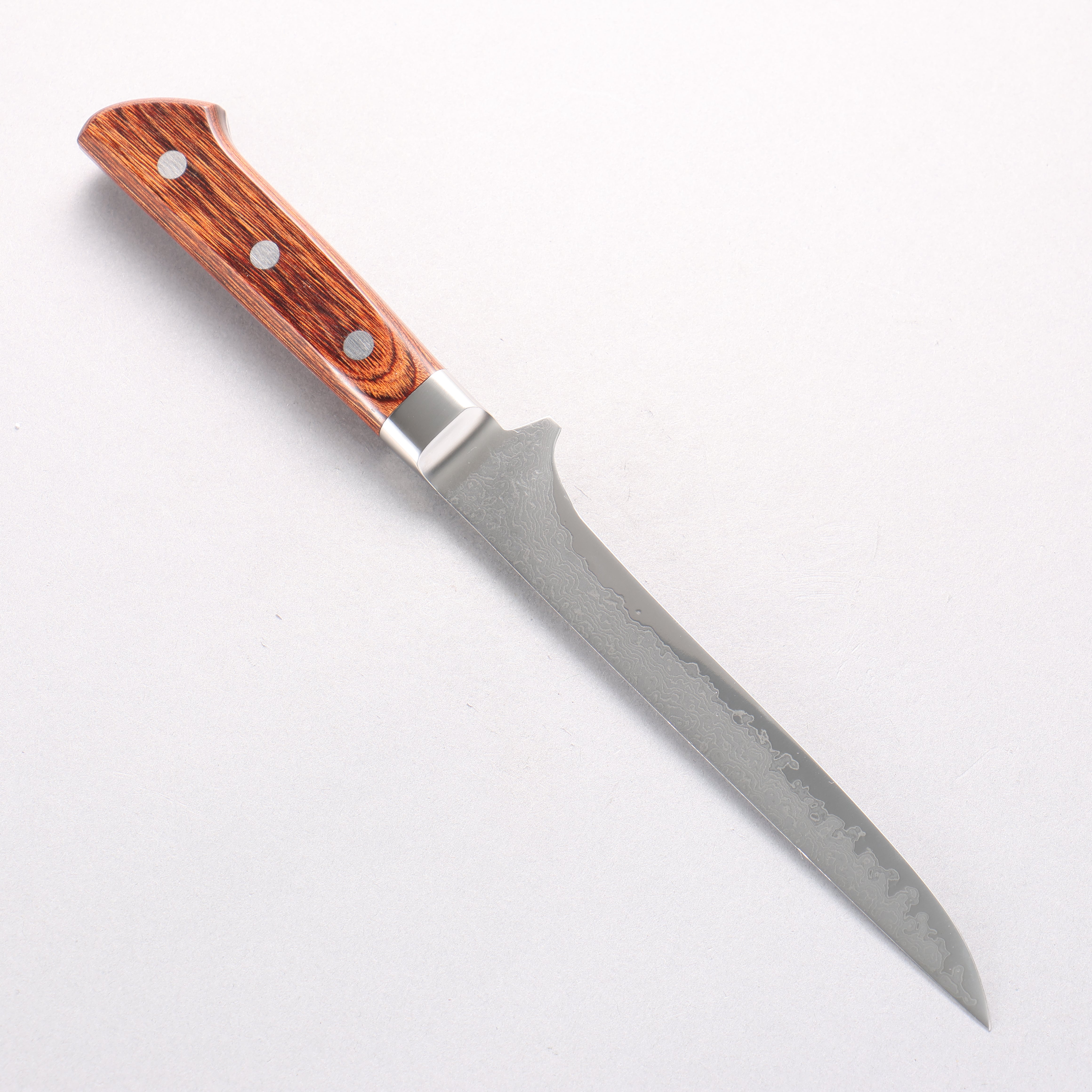 玉鋼 響十 63層 大馬士革紋 剔骨刀 160mm KP-1119 - 清助刃物