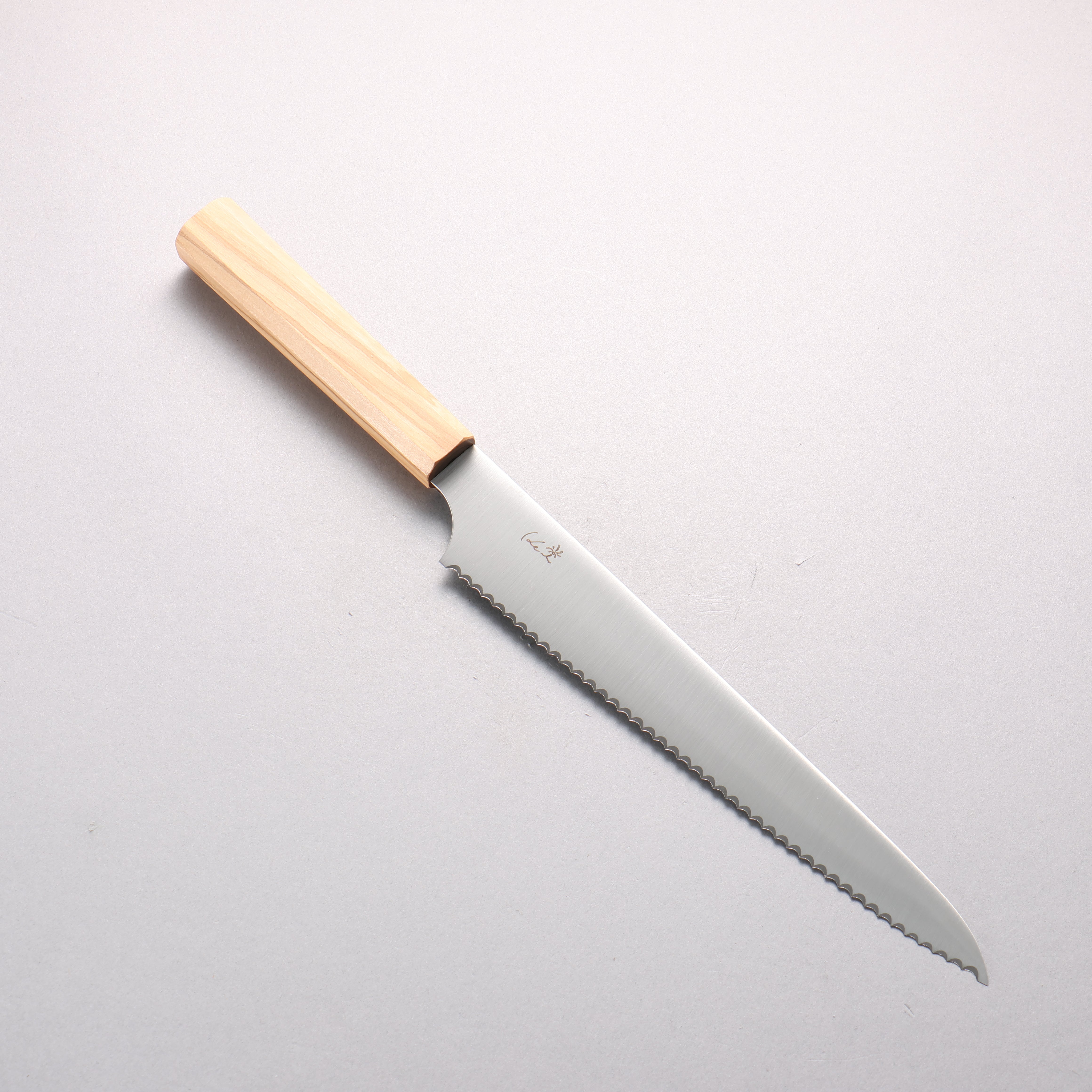 Kei 不鏽鋼 麵包刀 240mm 橄欖樹 握把 - 清助刃物