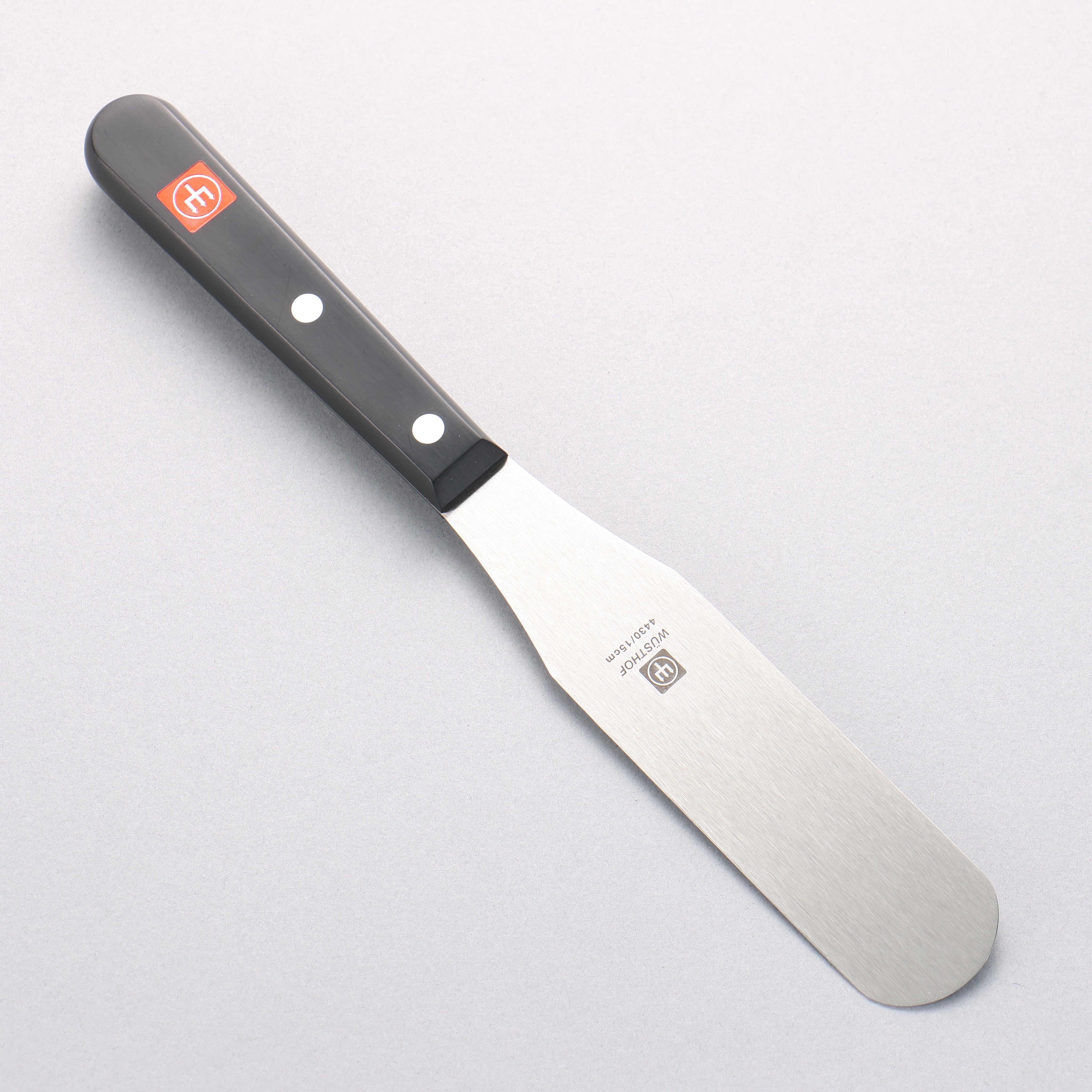 WUSTHOF 不鏽鋼 蛋糕抹刀 150mm 黑塑膠 握把 - 清助刃物