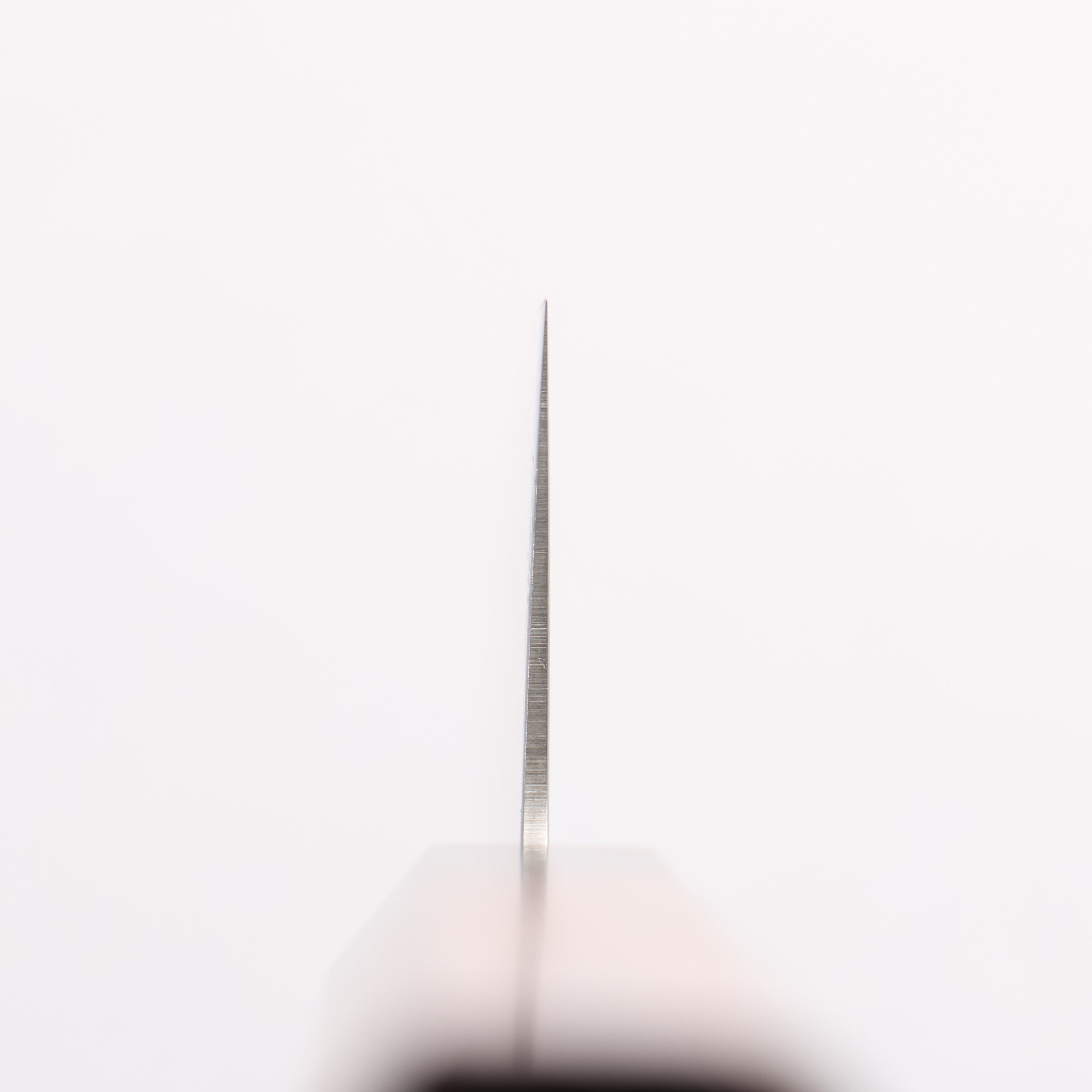 清助 AUS10 大馬士革紋 打磨處理 三德刀 180mm 紫檀木（口輪：黑合成木） 握把 - 清助刃物