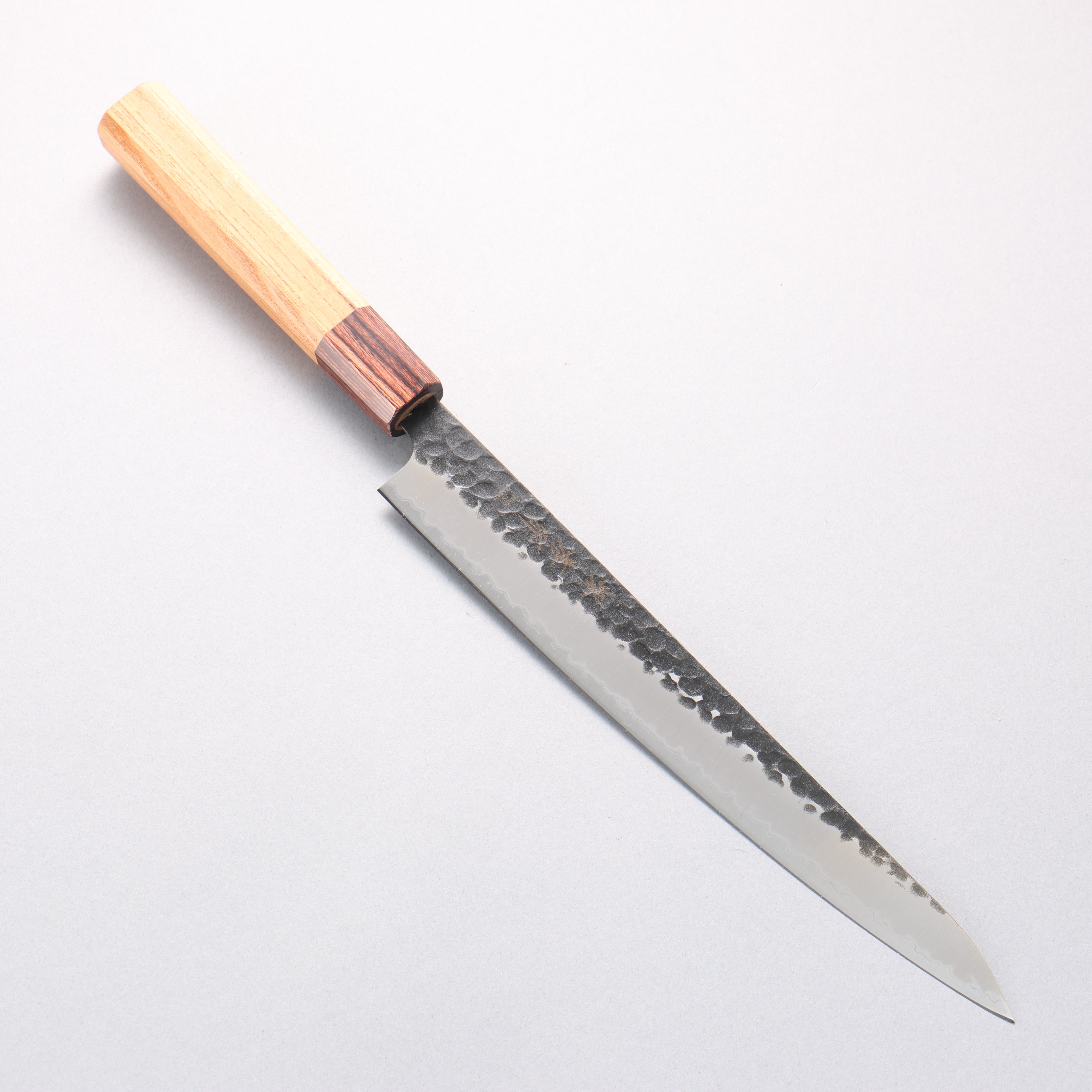 堺 孝行 超級青鋼 鎚目 黑打 筋引 240mm 櫸木握把 - 清助刃物