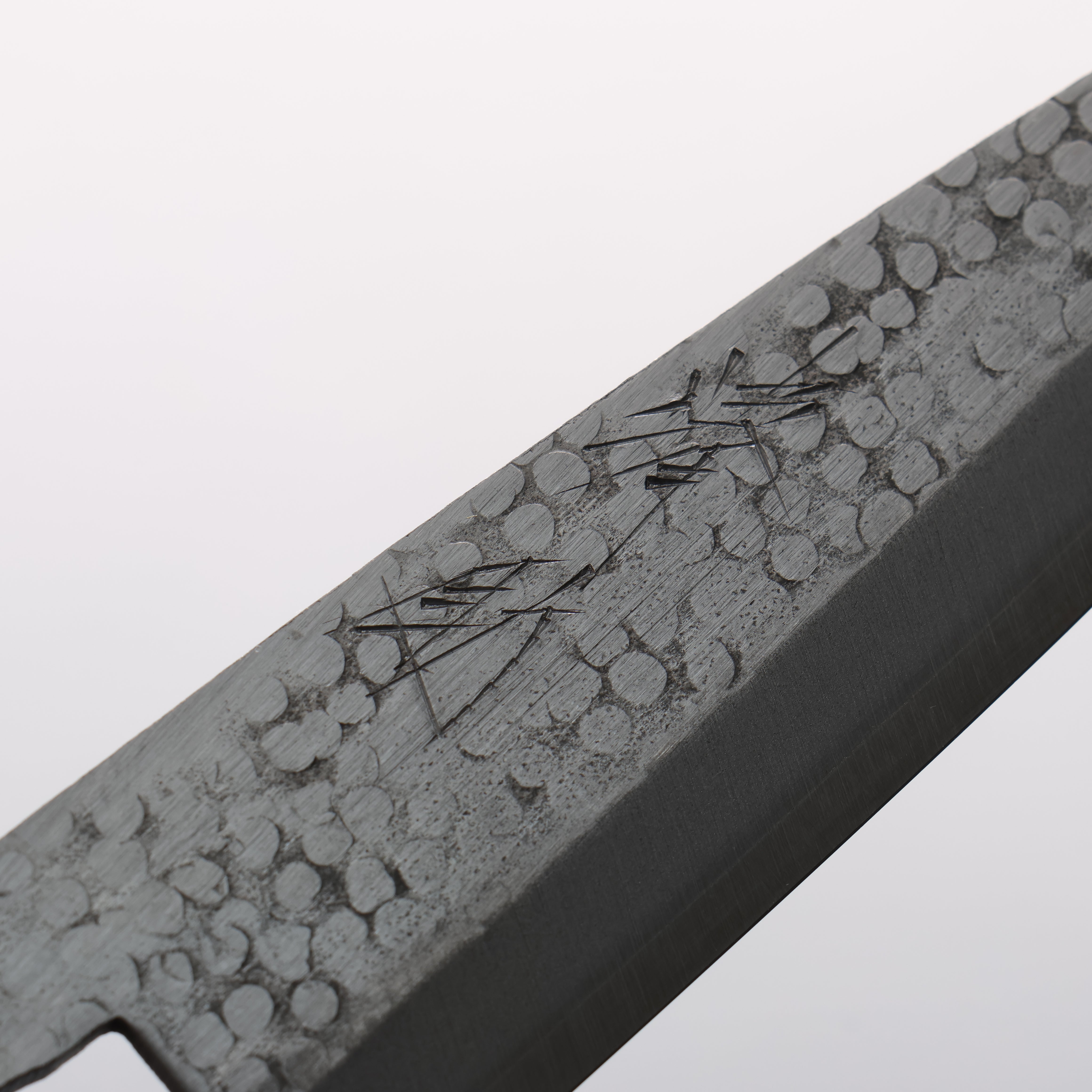 清助 銀三鋼 鎚目 (丸) 多用途小刀 135mm 核桃木 握把 - 清助刃物