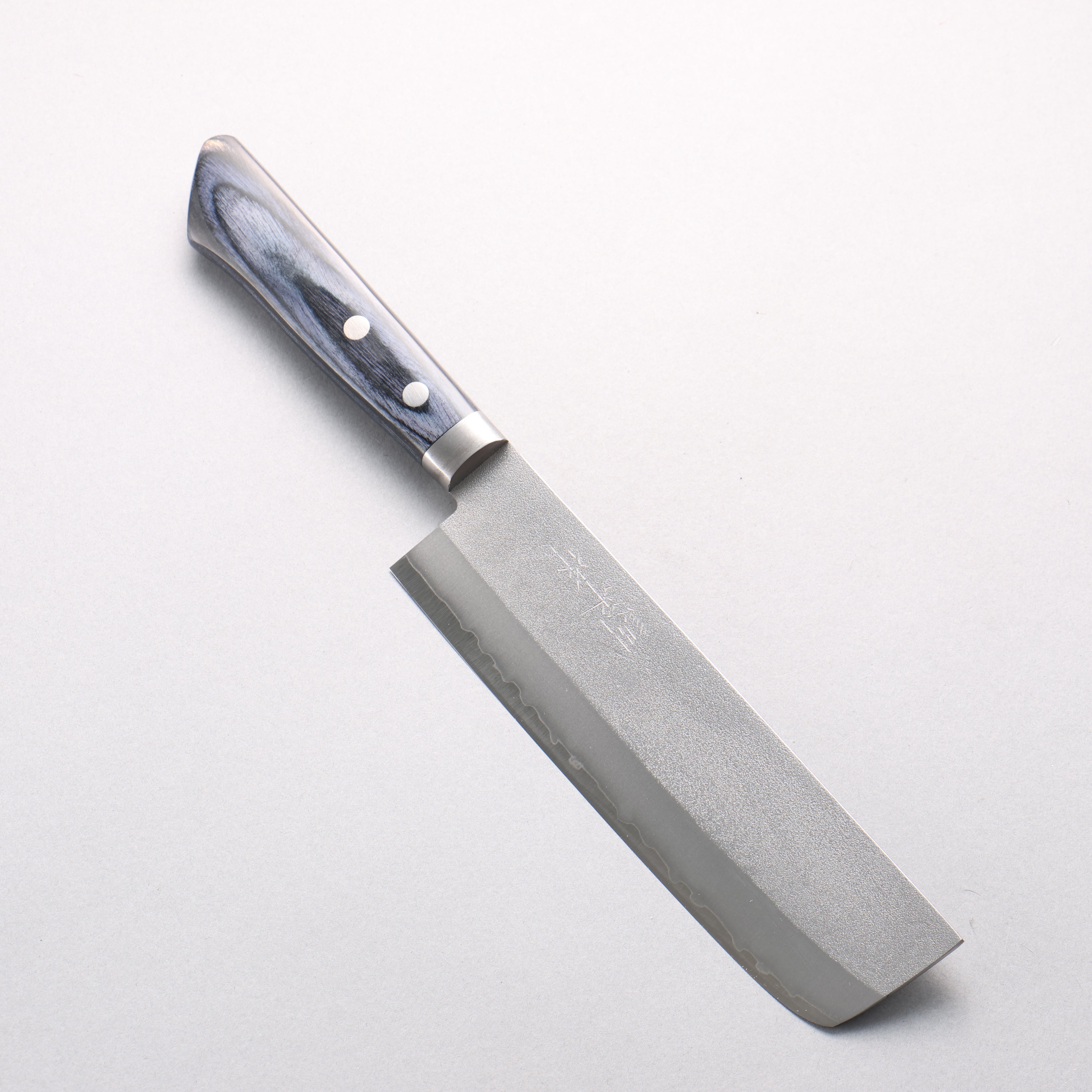 訓平 VG1 梨地 薄刃 165mm 深藍色合成木 握把 - 清助刃物