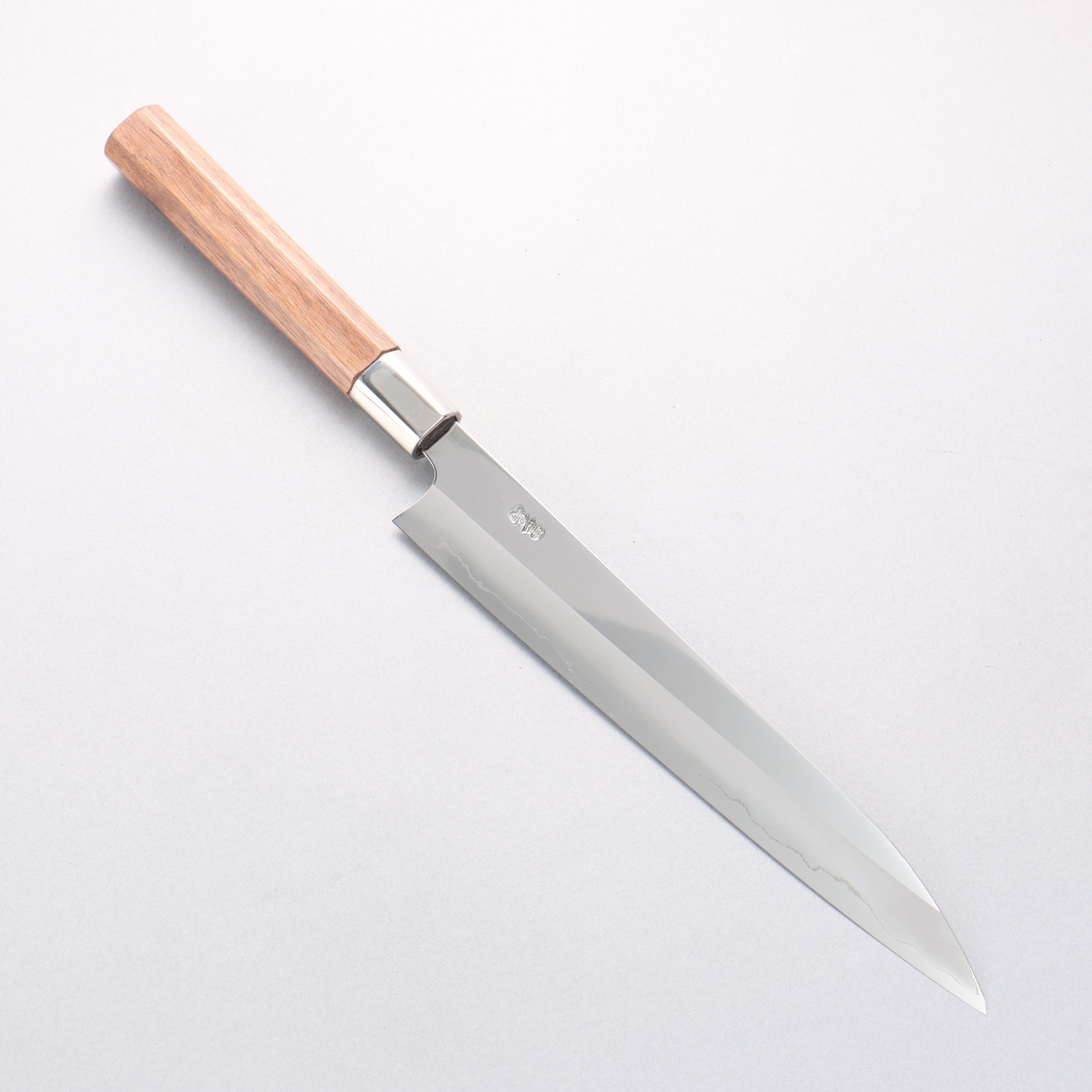 黑鳥 銀三鋼 打磨處理 柳刃 240mm 核桃木 握把 - 清助刃物