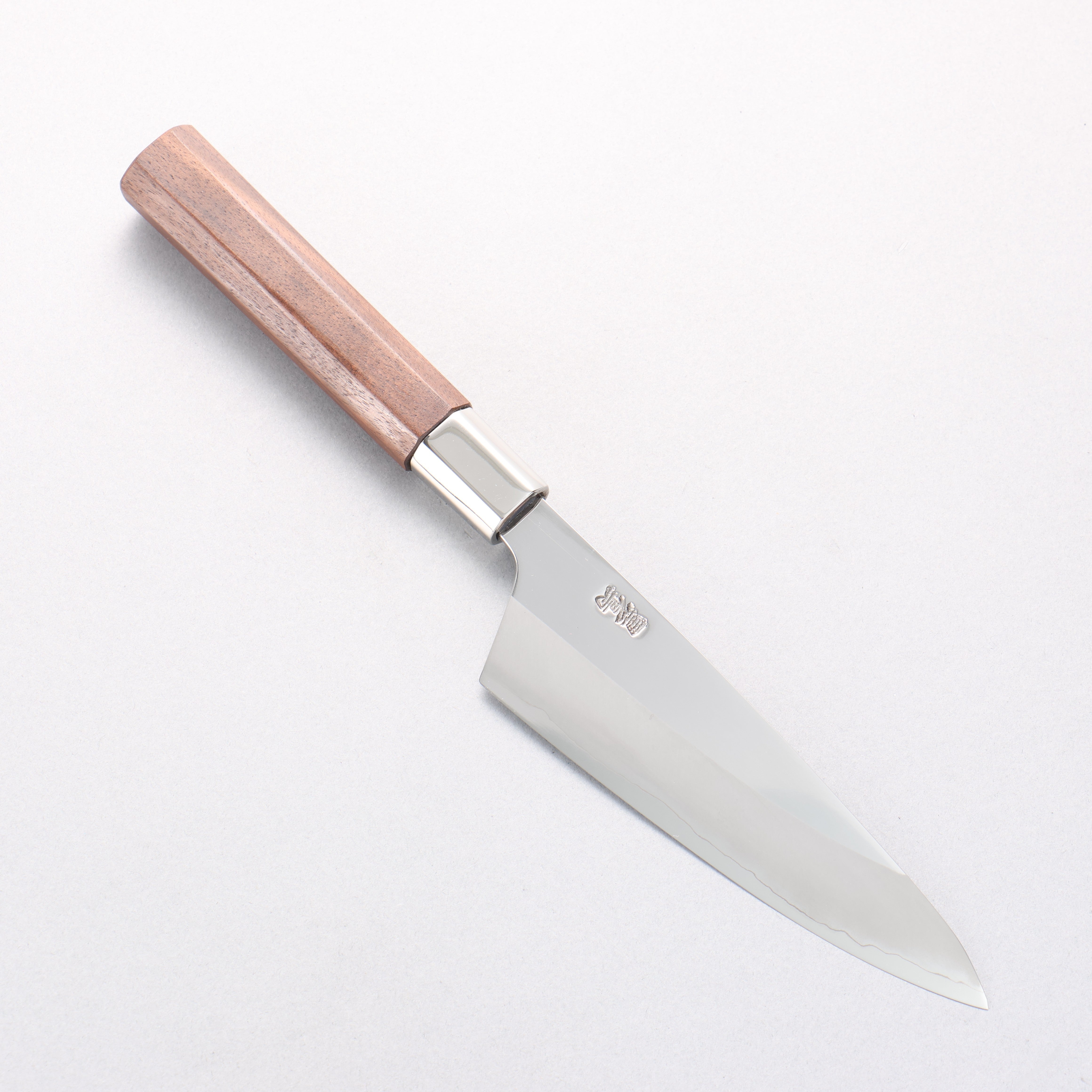 黑鳥 銀三鋼 打磨處理 原創 135mm 核桃木 握把 - 清助刃物