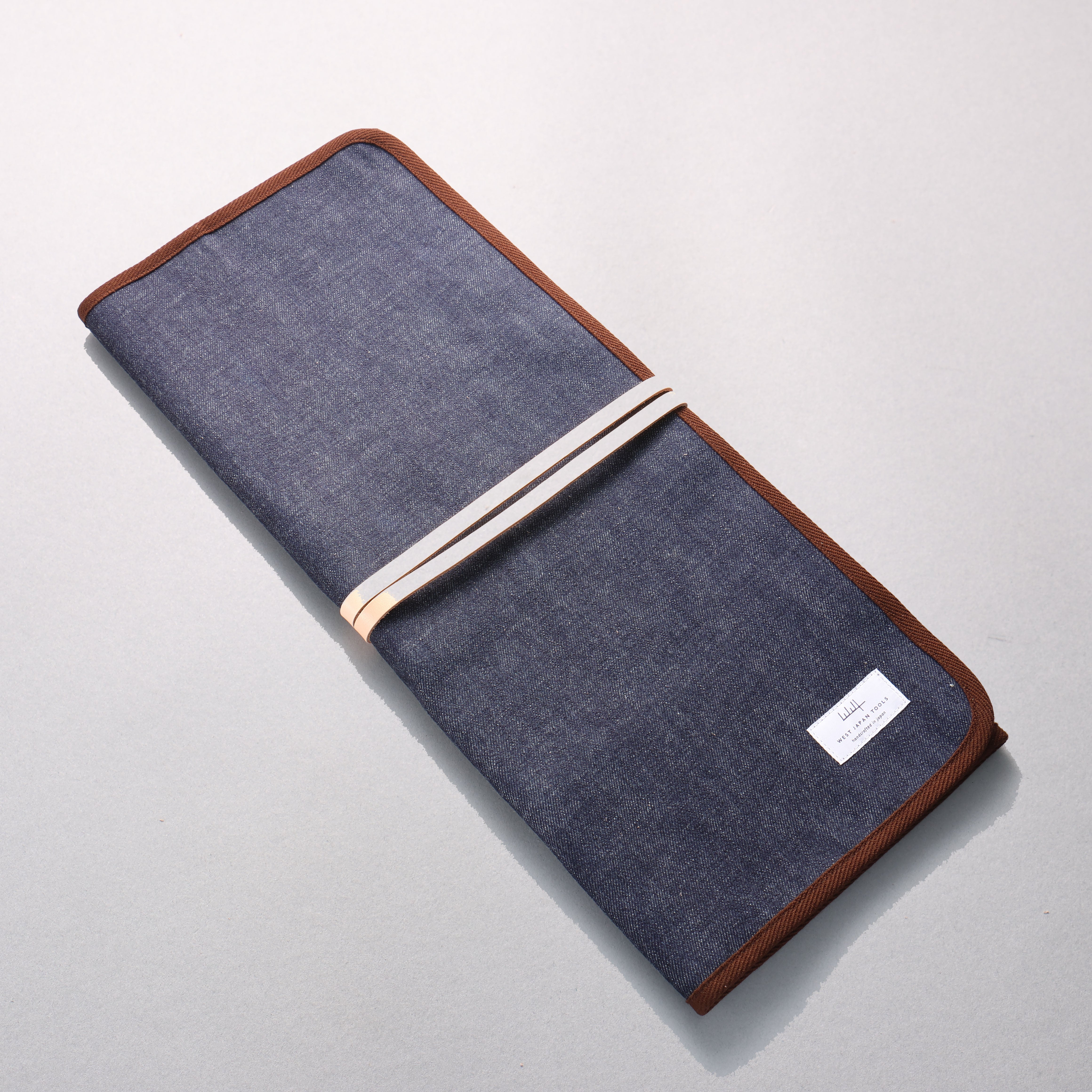 West Japan Tools 刀袋（可收納六把刀） 牛仔布 640mm x 510mm - 清助刃物