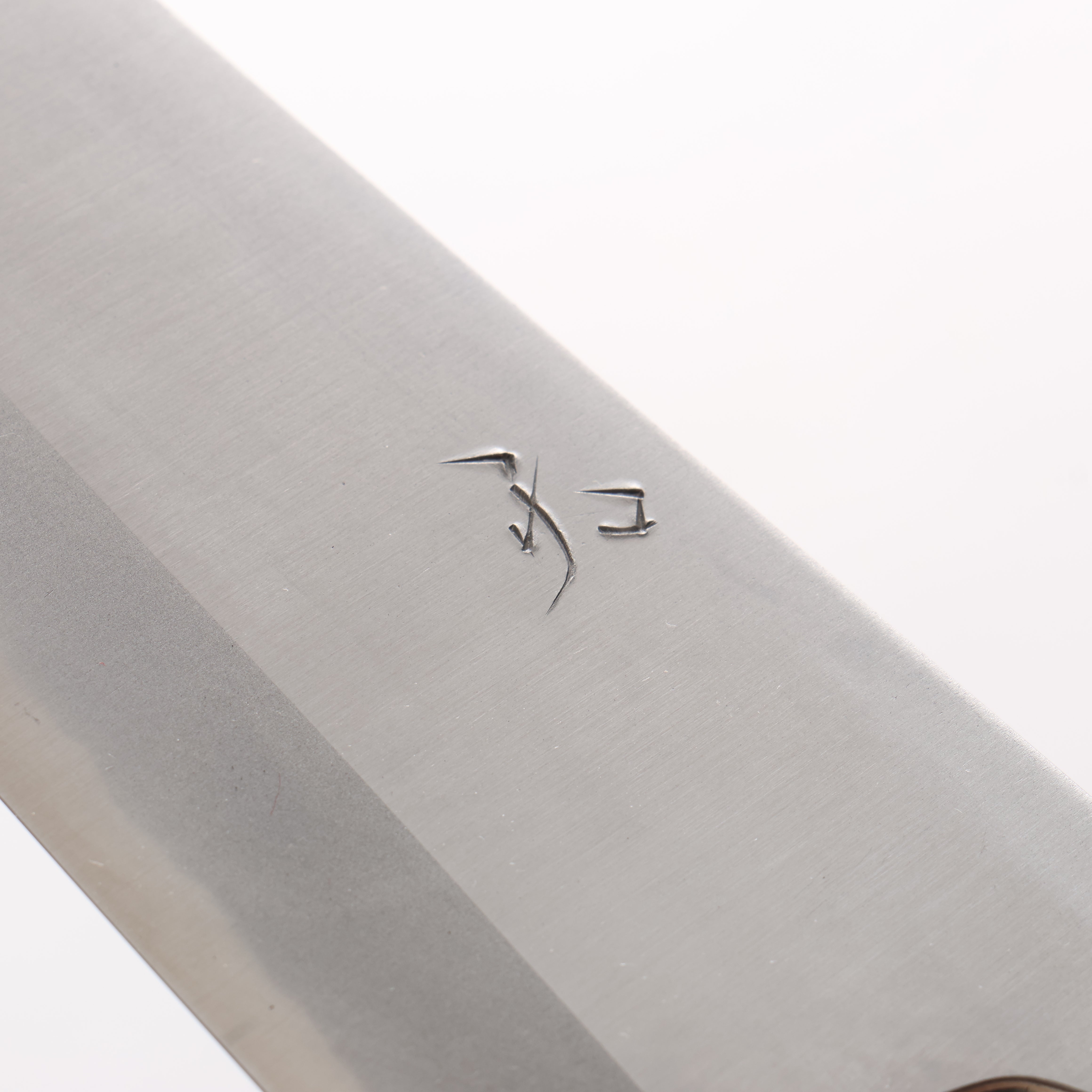 西田大祐 白鋼一號 打磨處理 牛刀 165mm 核桃木 握把 - 清助刃物