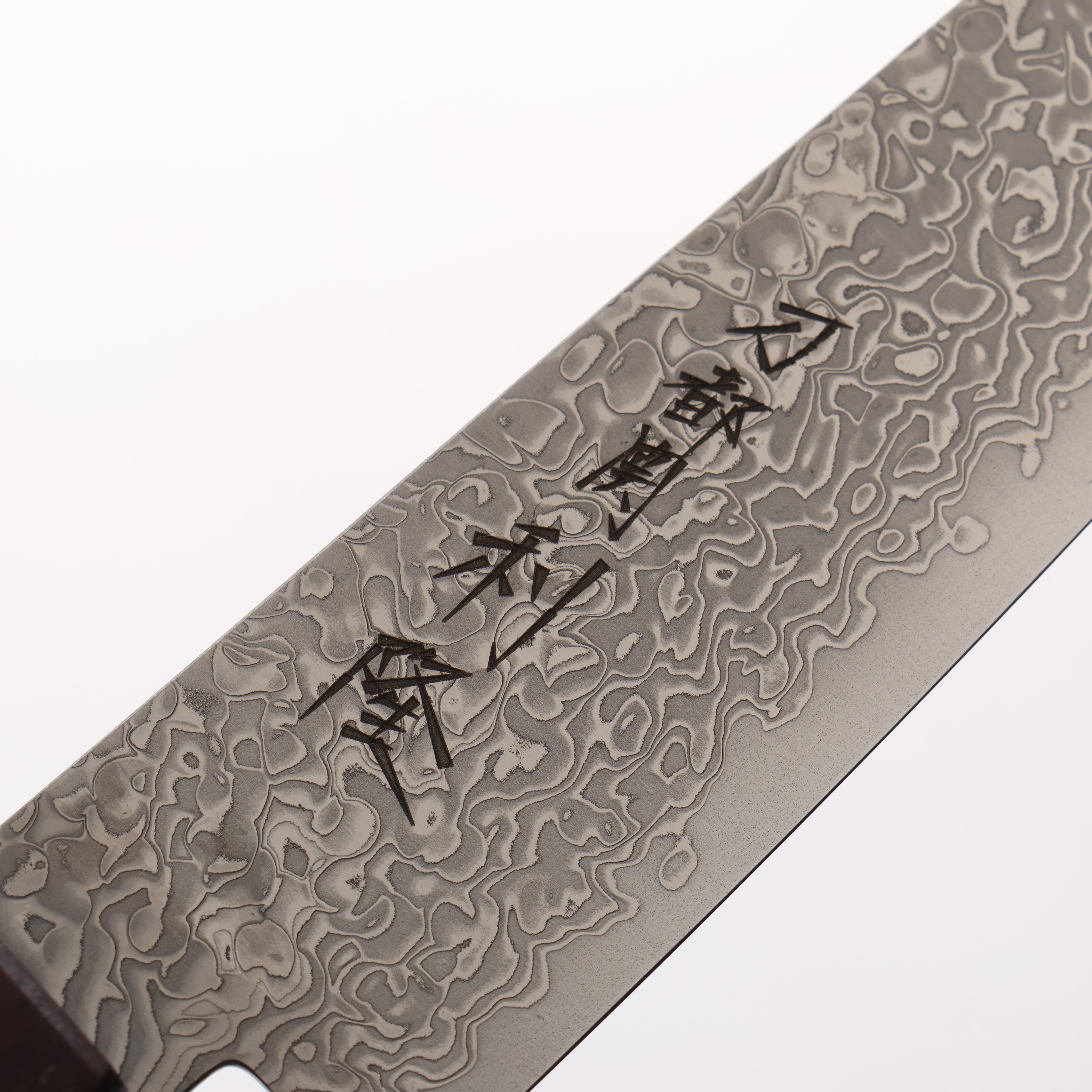 利隆 VG10 15層大馬士革紋 多用途小刀 135mm 雞翅木带樱桃木环（口輪：紫檀木） 握把 - 清助刃物