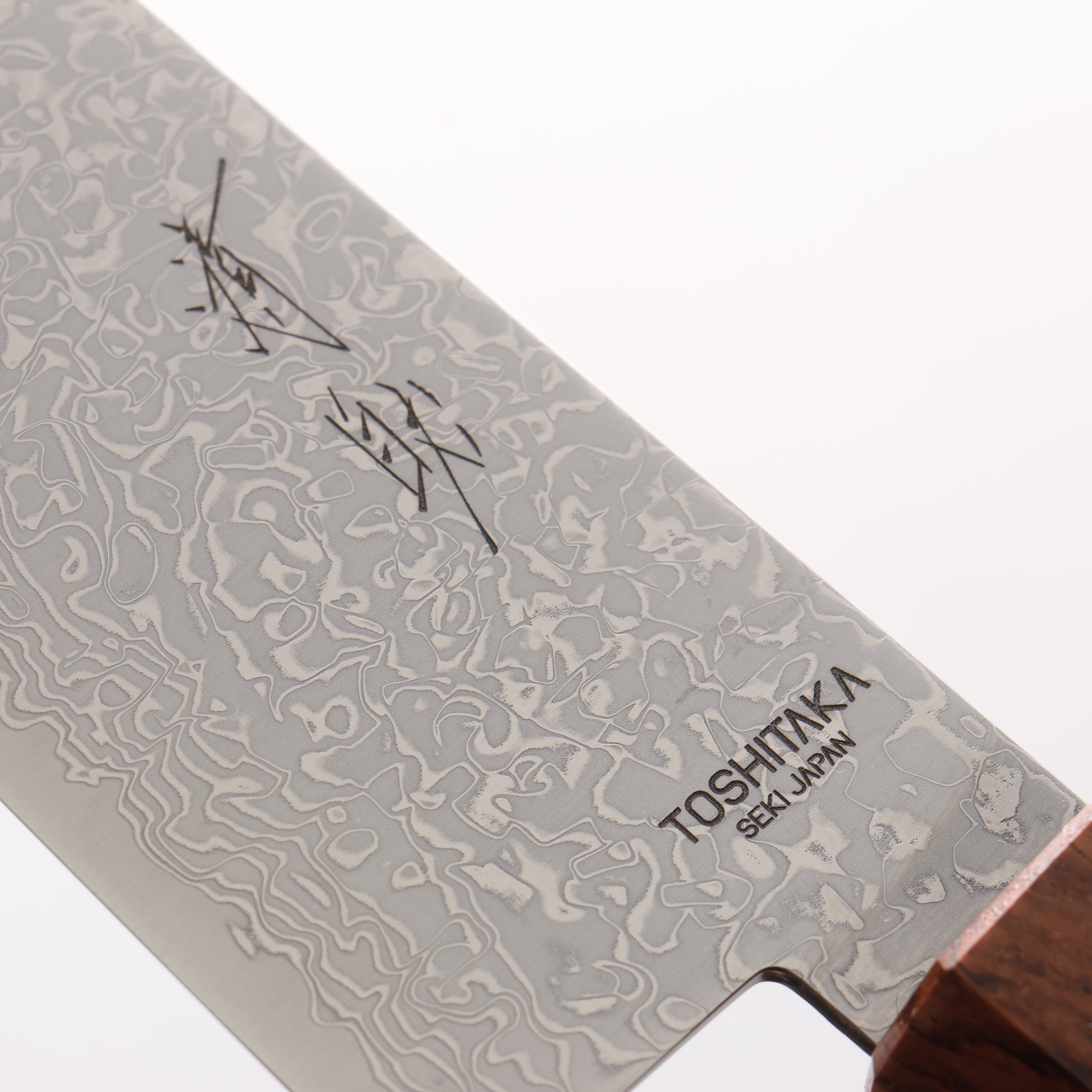 利隆 VG10 15層大馬士革紋 牛刀 210mm 雞翅木带樱桃木环（口輪：紫檀木） 握把 - 清助刃物