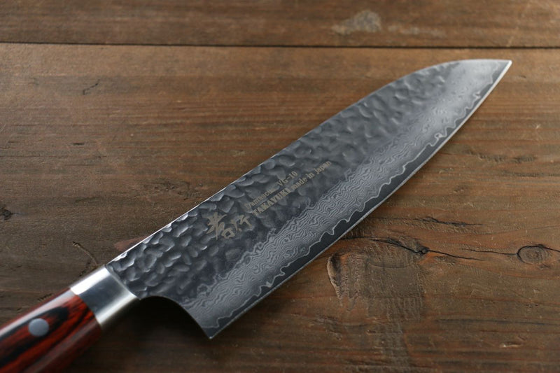 堺 孝行 VG10 33層 大馬士革紋 三德刀 180mm 桃花心合成木 握把 - 清助刃物