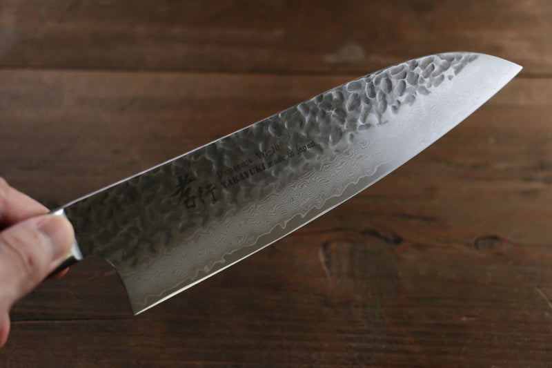 堺 孝行 VG10 33層 大馬士革紋 三德刀 180mm 桃花心合成木 握把 - 清助刃物