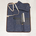 West Japan Tools 刀袋（可收納三把刀） 牛仔布 390mm x 510mm - 清助刃物