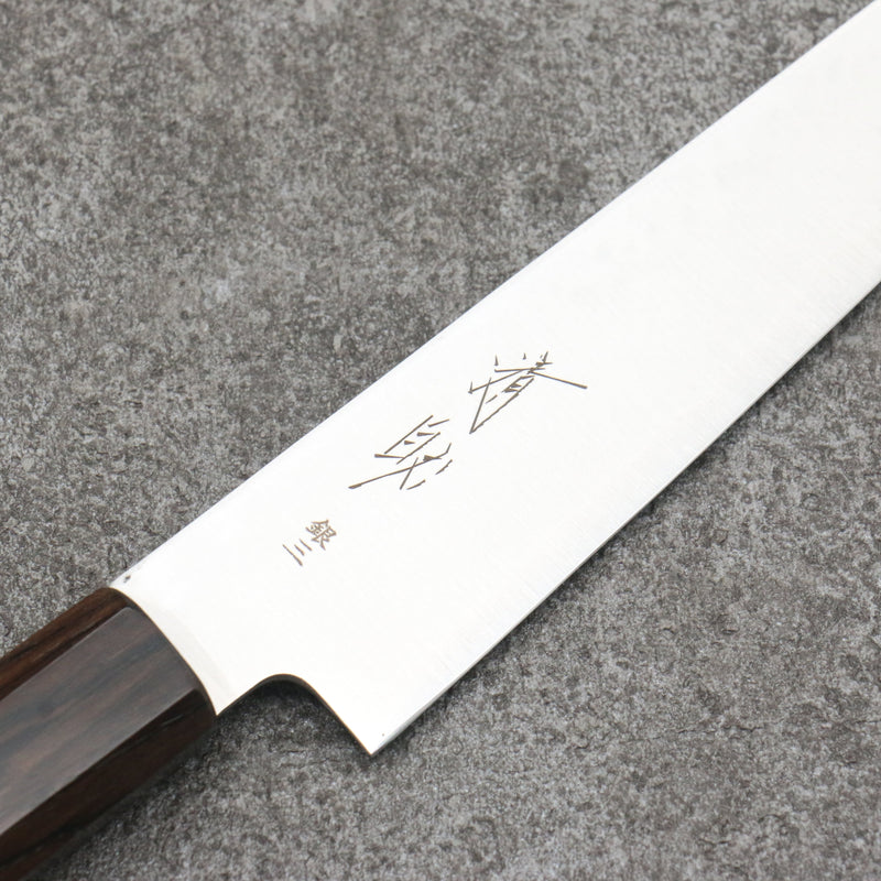 清助 銀三鋼 切付多用途小刀 日本刀 150mm 黑檀 握把 - 清助刃物