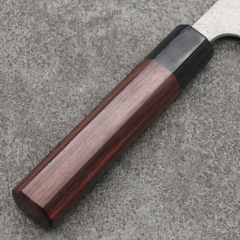 山本 直 VG10 黑色大馬士革紋 文化刀 日本刀 165mm 紫檀木 握把 - 清助刃物