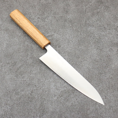 清助 銀三鋼 打磨處理 牛刀 日本刀 180mm 白橡木 握把 - 清助刃物