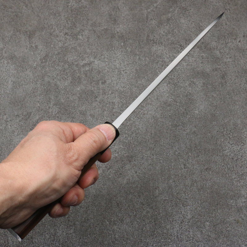 北岡 英雄 青鋼二號 大馬士革紋 身卸出刃 日本刀 210mm 紫檀木 握把 - 清助刃物