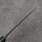 山本 直 青鋼 黑打 多用途小刀 日本刀 135mm 紫檀木（口輪：黑合成木） 握把 - 清助刃物