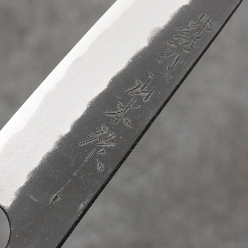山本 直 青鋼 黑打 多用途小刀 日本刀 135mm 紫檀木（口輪：紅合成木） 握把 - 清助刃物