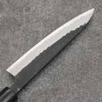 山本 直 青鋼 黑打 多用途小刀 日本刀 135mm 紫檀木（口輪：黑合成木） 握把 - 清助刃物