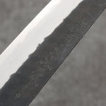 山本 直 青鋼 黑打 多用途小刀 日本刀 160mm 紫檀木（口輪：黑合成木） 握把 - 清助刃物