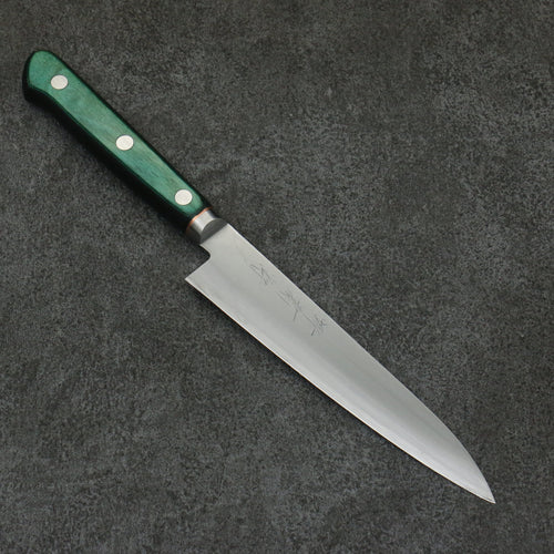 堺 菊守 青鋼一號 多用途小刀 150mm 合成木（綠色） 握把 - 清助刃物