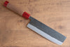 清助 Kurumi 青鋼 黑打 薄刃 165mm 核桃木（兩側帶紅色環型設計）握把 - 清助刃物