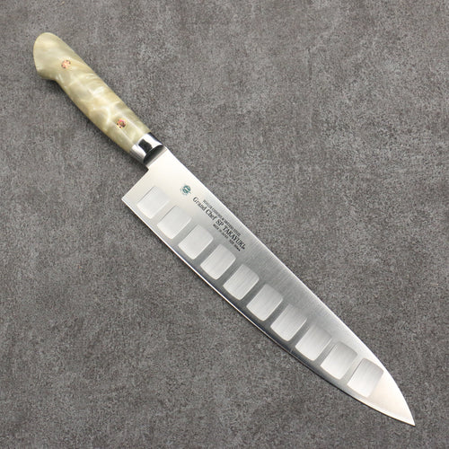 堺 孝行 大廚系列 SP 瑞典鋼 牛刀鮭魚刀型 240mm SP Type III (珍珠) 握把 - 清助刃物