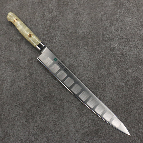 堺 孝行 大廚系列 SP 瑞典鋼 鮭魚筋引 240mm SP Type III (珍珠) 握把 - 清助刃物