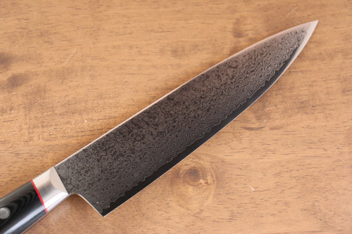 清助 彩雲 VG10 大馬士革紋 牛刀  200mm 黑米卡塔（樹脂複合材料） 握把 - 清助刃物