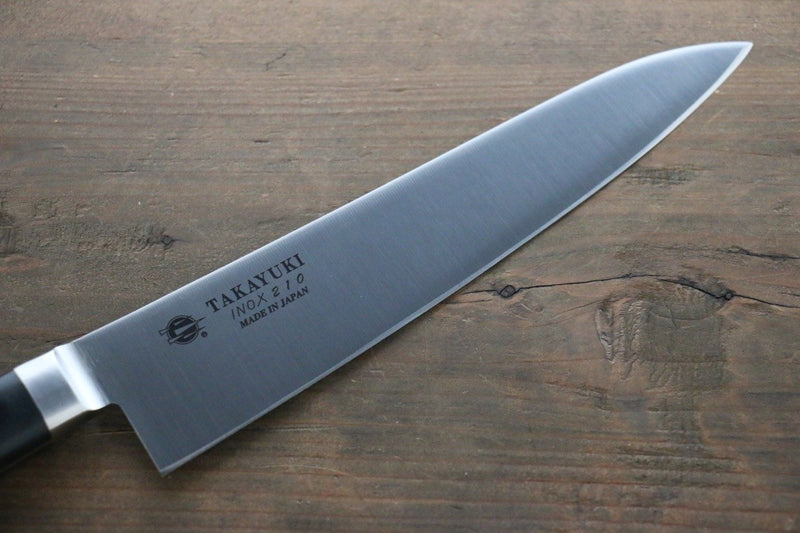 堺孝行INOX 鉬鋼牛刀日本刀210mm 聚甲醛樹脂（一種熱塑性塑料）握把 