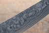 佐治 武士 無芯 鑽石面處理 大馬士革紋 切付牛刀 日本刀 180mm 鐵木 握把 - 清助刃物