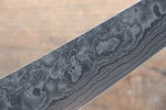 佐治 武士 無芯 鑽石面處理 大馬士革紋 切付牛刀 日本刀 180mm 鐵木 握把 - 清助刃物