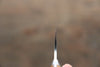 佐治 武士 無芯 鑽石面處理 大馬士革紋 切付牛刀 日本刀 180mm 鐵木 握把 - 清助刃物