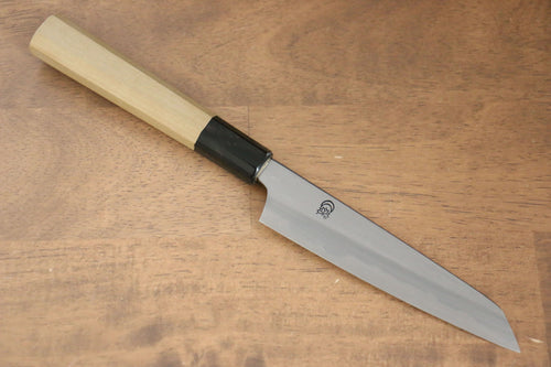 菊月 白鋼二號 霞研 切付多用途小刀 日本刀 135mm 木蘭 握把 - 清助刃物