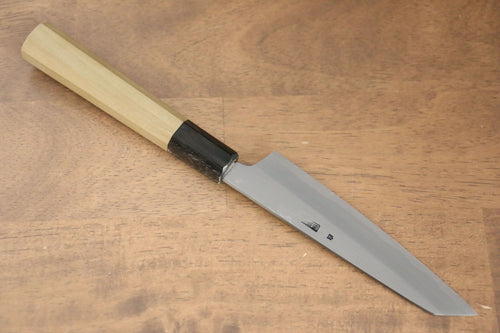 菊月 白鋼二號 霞研 切付多用途小刀 日本刀 135mm 木蘭 握把 - 清助刃物