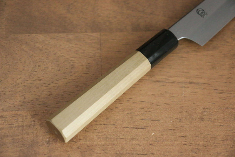 菊月 白鋼二號 霞研 切付多用途小刀  135mm 木蘭 握把 - 清助刃物
