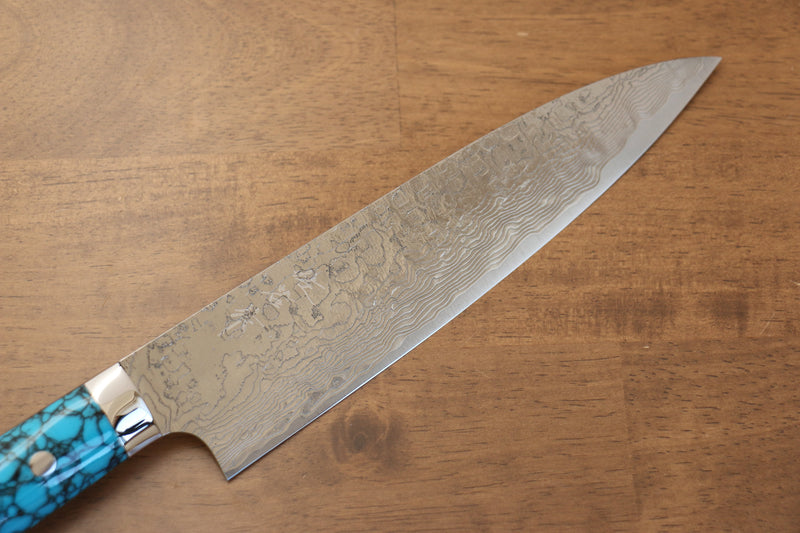佐治 武士 R2/SG2 鑽石面處理 牛刀  210mm 藍土耳其石 握把 - 清助刃物
