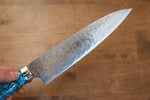 佐治 武士 R2/SG2 鑽石面處理 牛刀  210mm 藍土耳其石 握把 - 清助刃物