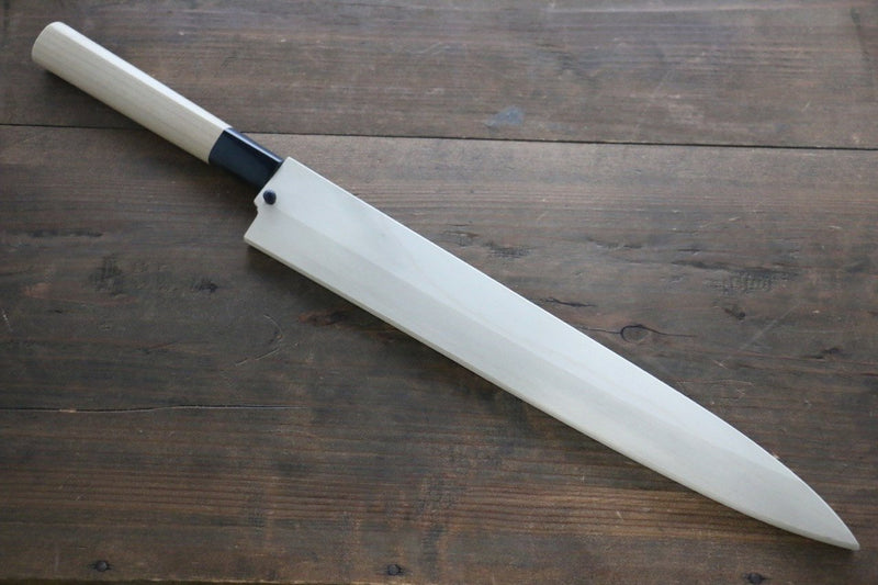 木蘭 鞘 河豚刀用 附合成木安全栓 - 清助刃物