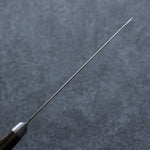 清助 海浪 AUS10 鏡面處理 大馬士革紋 多用途小刀 日本刀 135mm 茶色合成木 握把 - 清助刃物